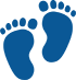Baby footprint graphic